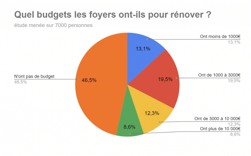 46% des français indiquent ne pas avoir de budget à consacrer à la rénovation énergétique