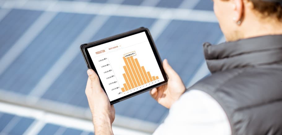 Suivie par tablette de l'optimisation de la production des panneaux solaires